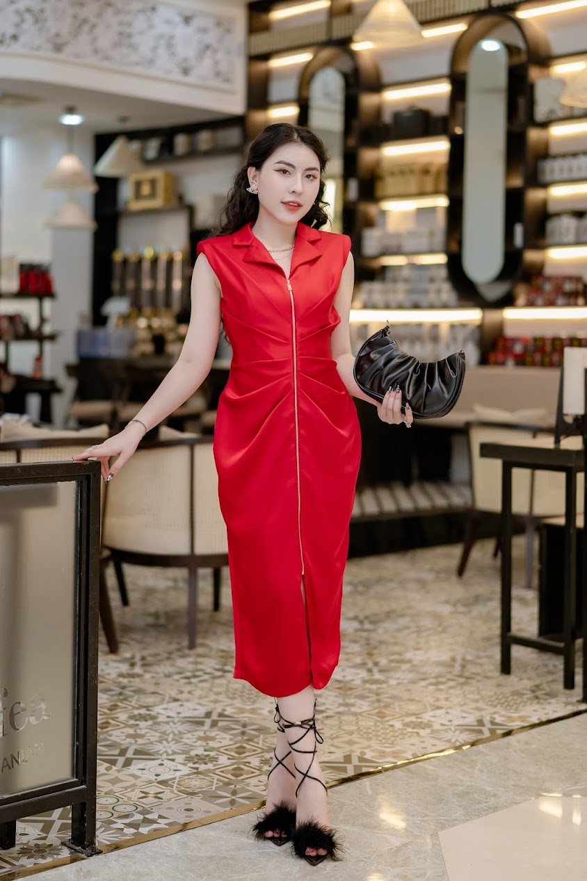 ĐẦM ĐI TIỆC MÀU ĐỎ NGẮN TAY- MELY DRESS_thumbnail_0