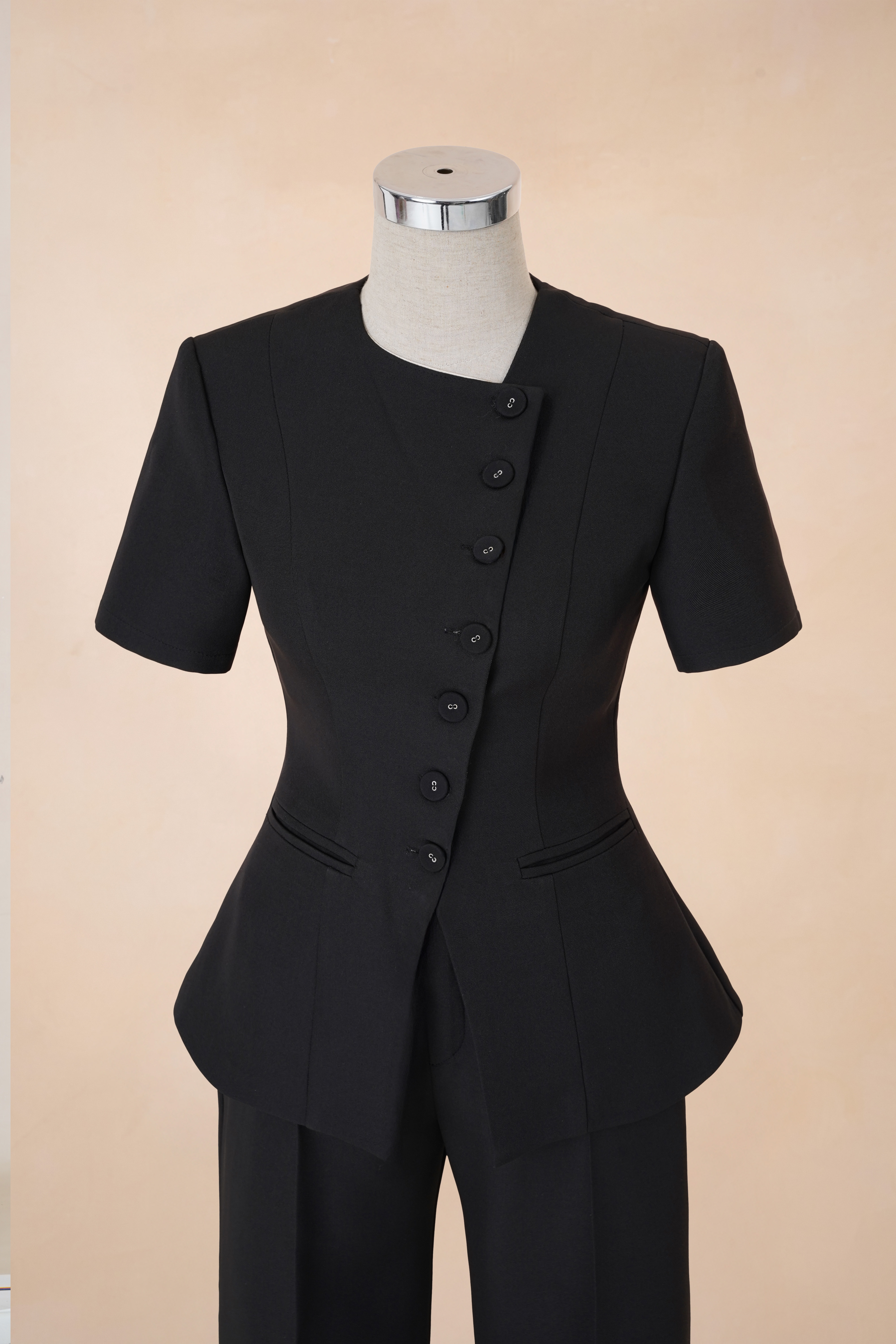 Áo PL Cúc Chéo Tay Cộc