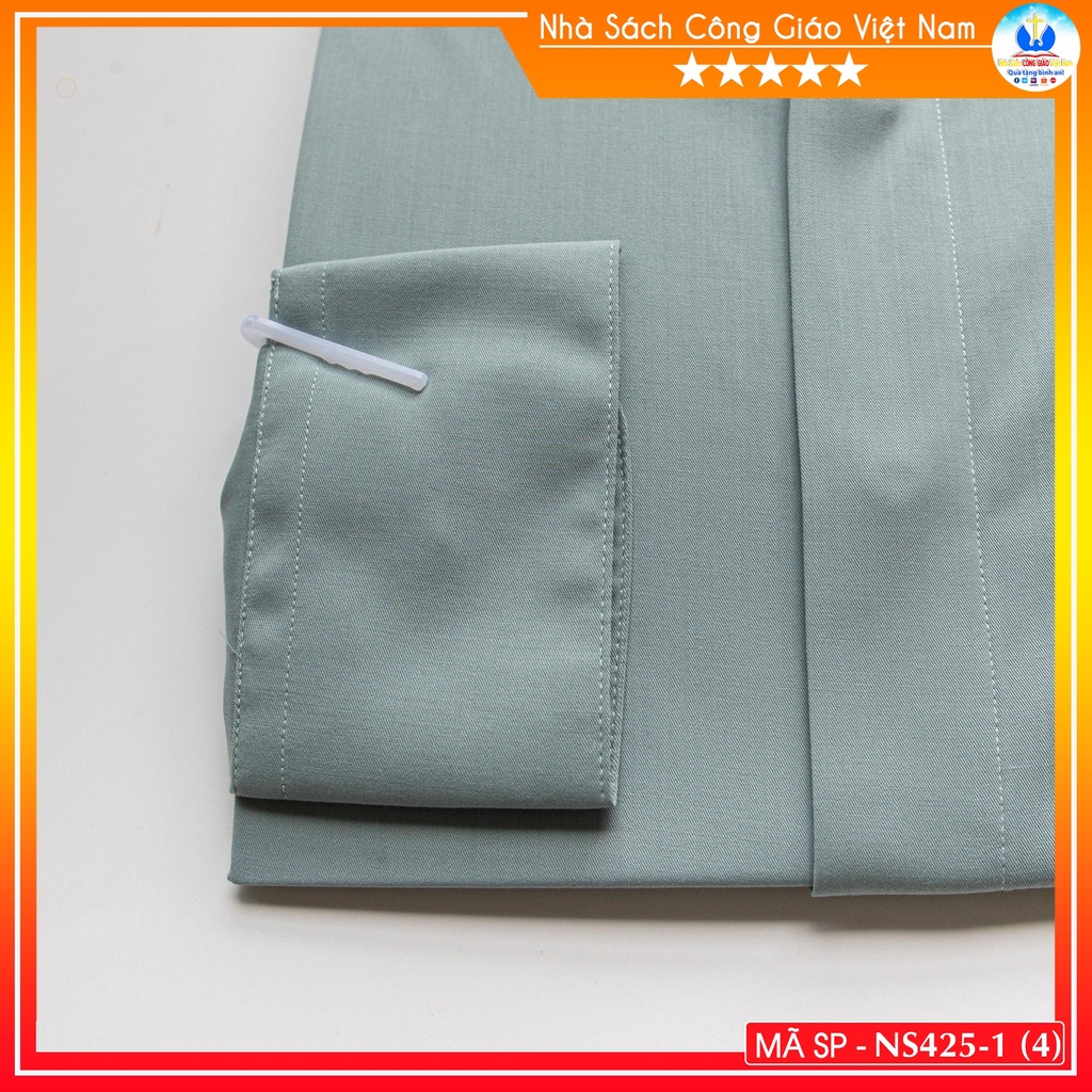 Áo Sơ Mi cổ côn linh mục dài tay NS425-1 Quà tặng  Lễ quan thầy, truyền chức, sinh nhật cha xứ_thumbnail_2