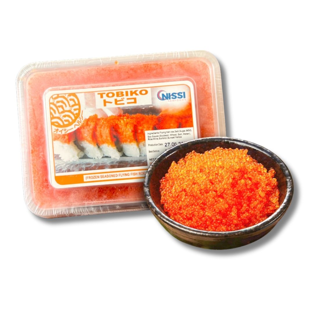 TOBIKO (trứng cá chuồn màu cam, xanh, đen, đỏ) _thumbnail_0