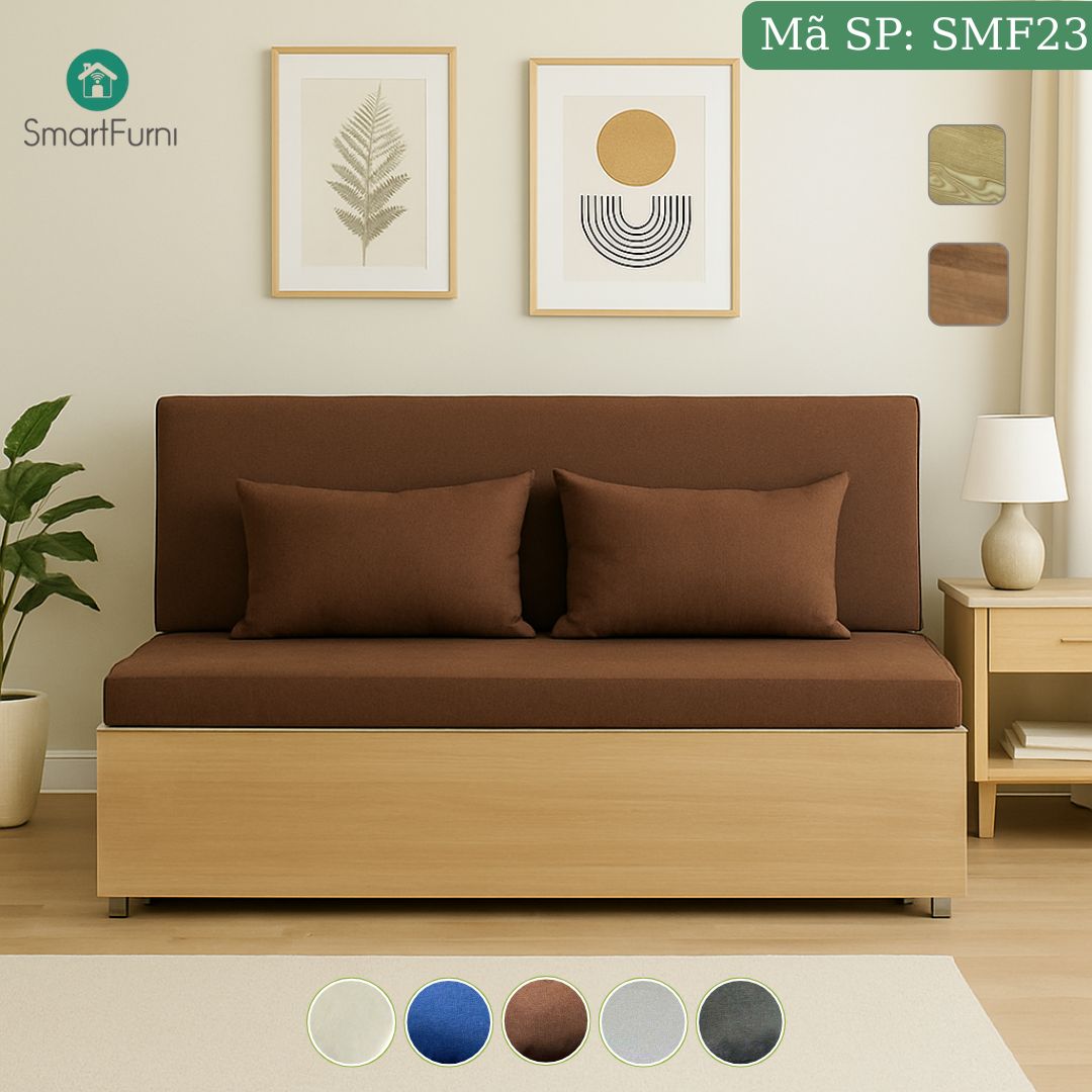 Sofa giường gấp gọn vải lanh canvas SmartFurni - SMF23_thumbnail_8