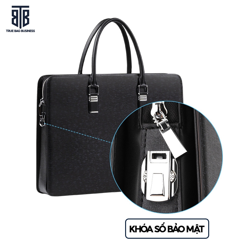 Cặp da nam công sở khóa số bảo mật chất liệu da bò  ép vân _thumbnail_3