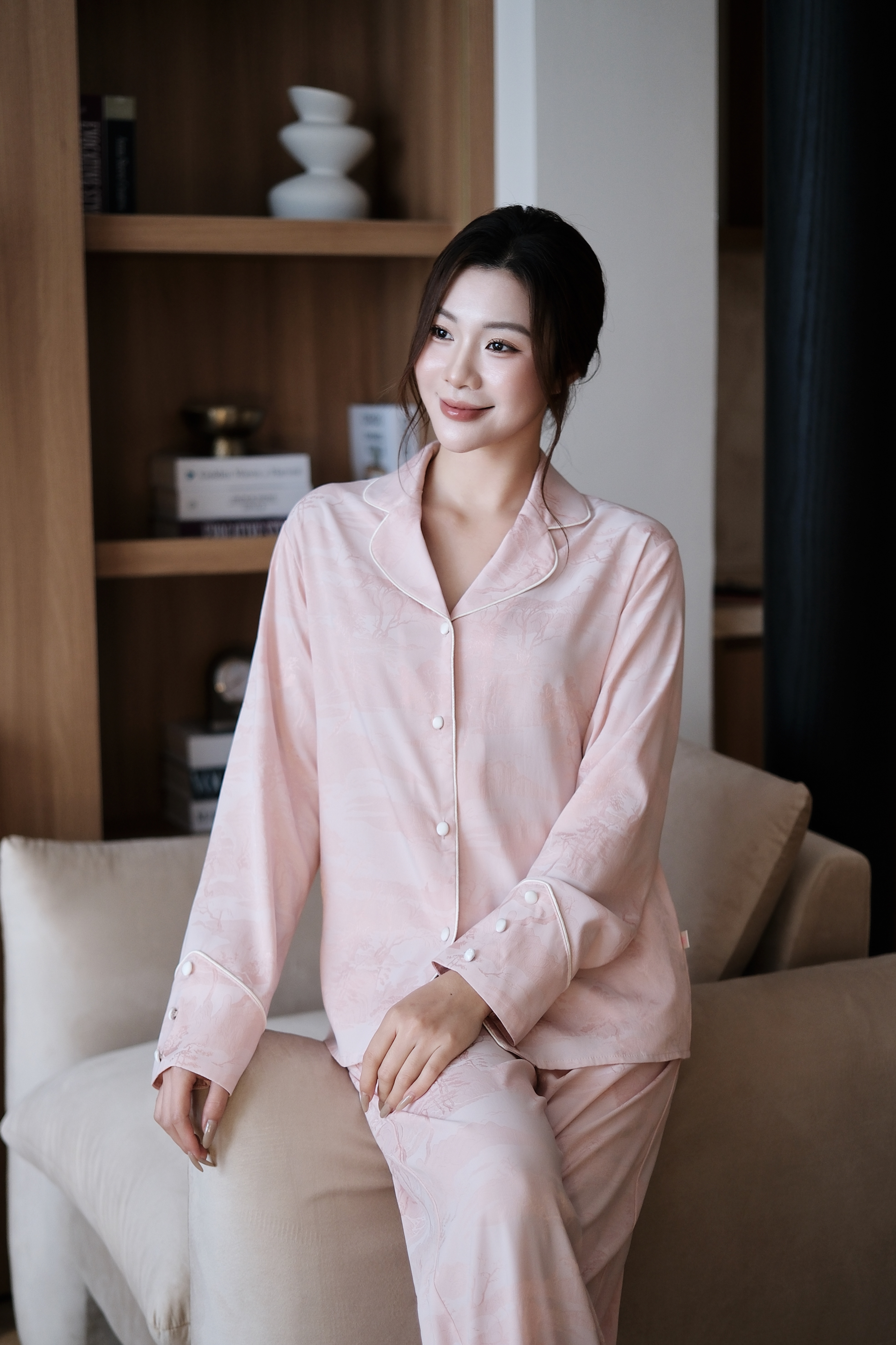 Bộ Gấm 𝑺𝒐𝒇𝒕 𝑯𝒐𝒖𝒓𝒔 áo dài tay, quần dài BN651_thumbnail_6