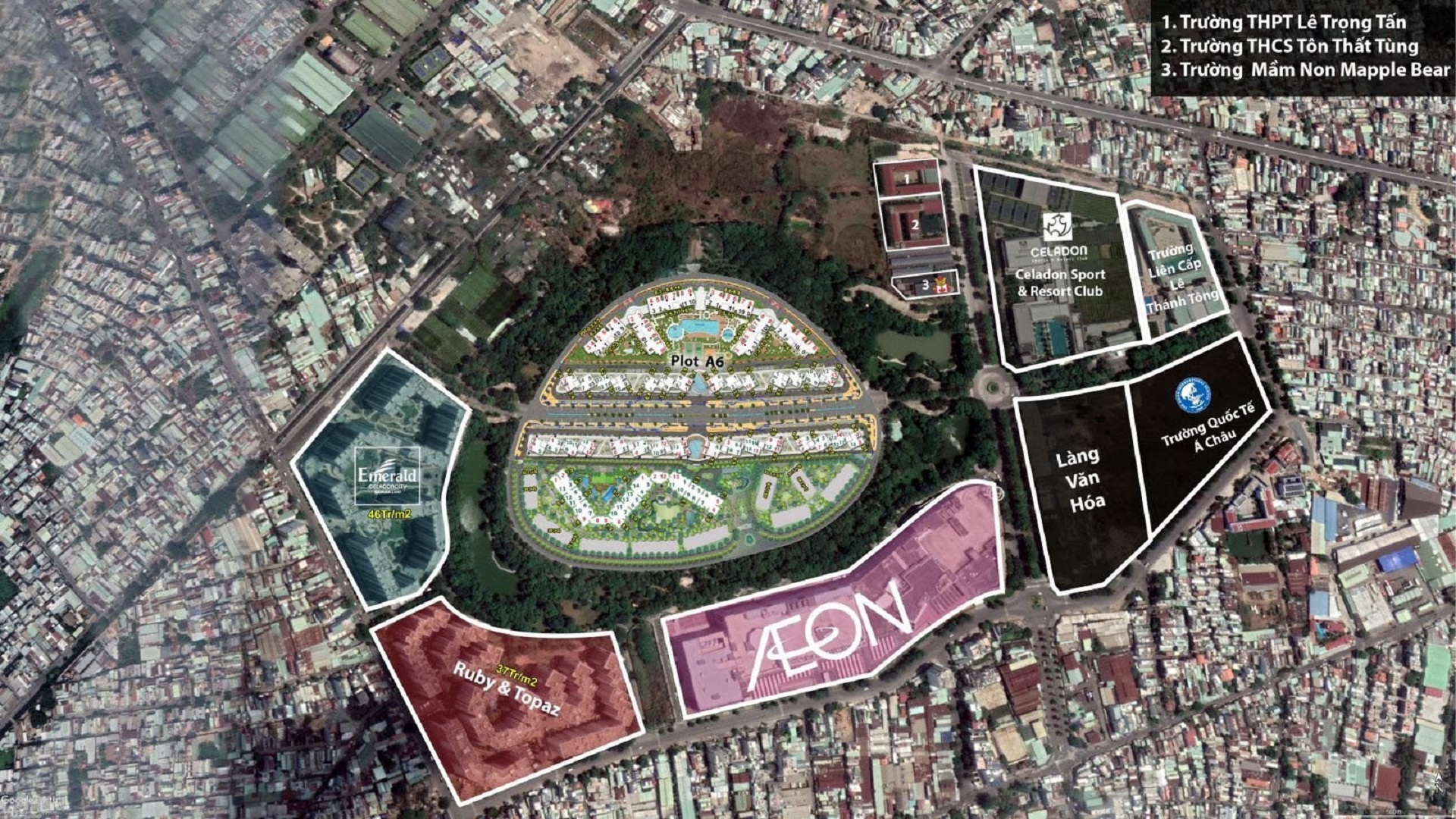 Thiết kế Mặt bằng Tổng thể Khu đô thị Celadon City Tân Phú