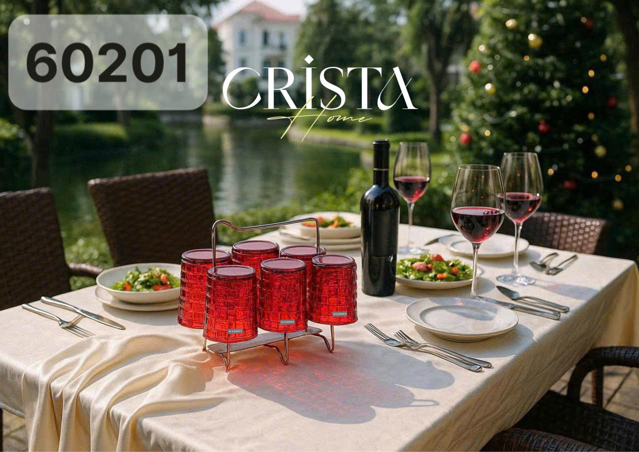 Bộ 6 cốc thủy CRISTA HOME tinh vân caro 280ml_thumbnail_17
