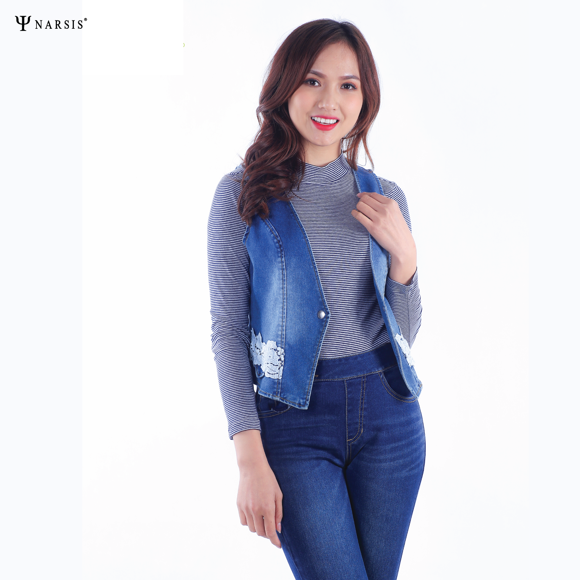 ÁO THU ĐÔNG NỮ L7022 NARSIS VẢI REN THOÁNG MÁT, SANG TRỌNG, PHONG CÁCH THANH LỊCH, TINH TẾ_thumbnail_2