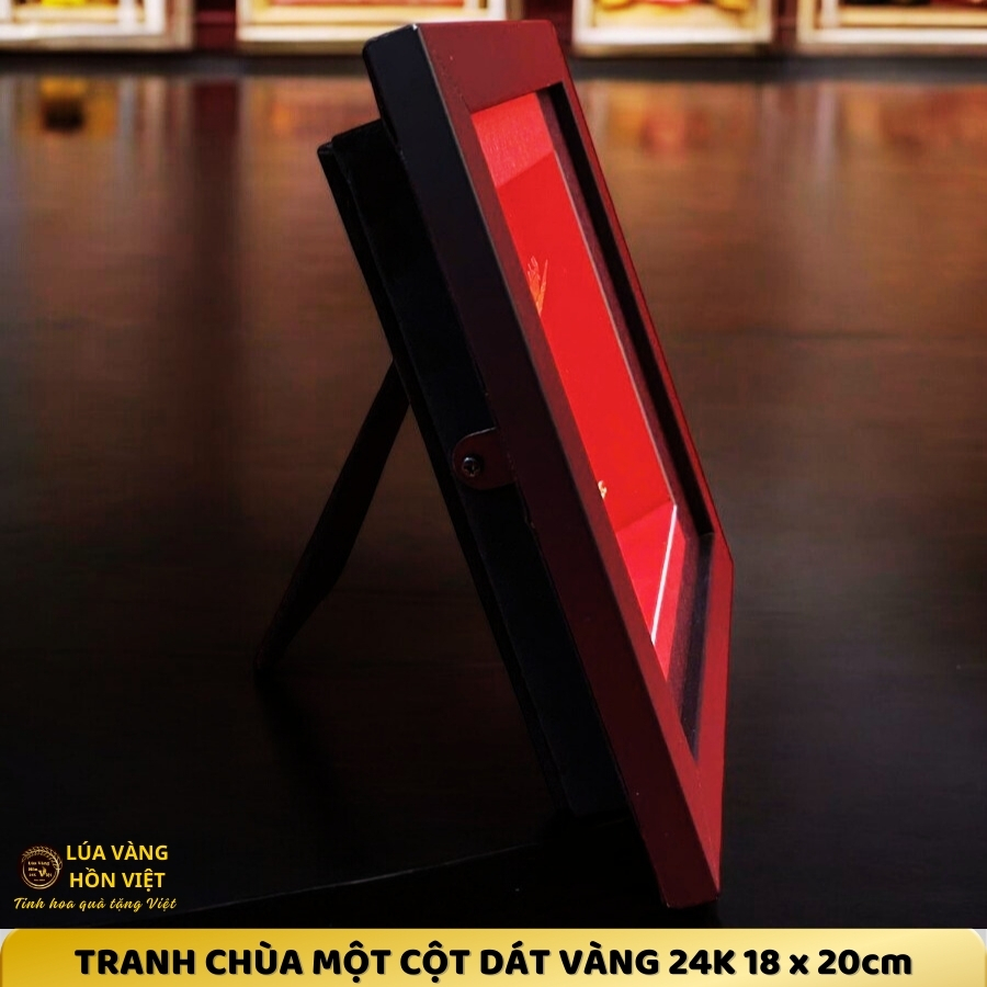 TRANH CHÙA MỘT CỘT DÁT VÀNG 24K 18x20cm_thumbnail_3