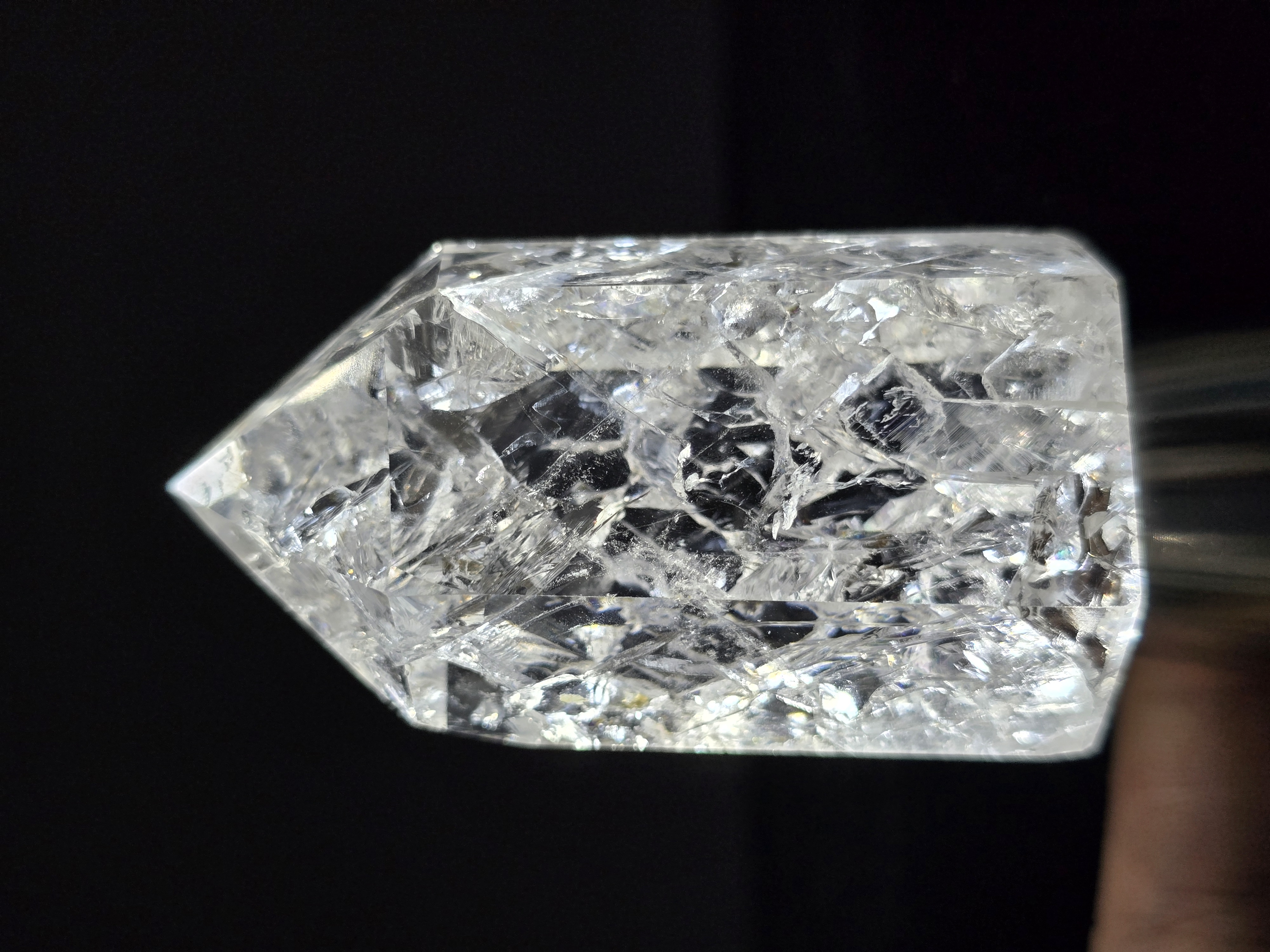 Trụ Thạch Anh Trắng Nổ / Crackle Quartz (CÓ XỬ LÍ NHIỆT) - Brazil_thumbnail_2