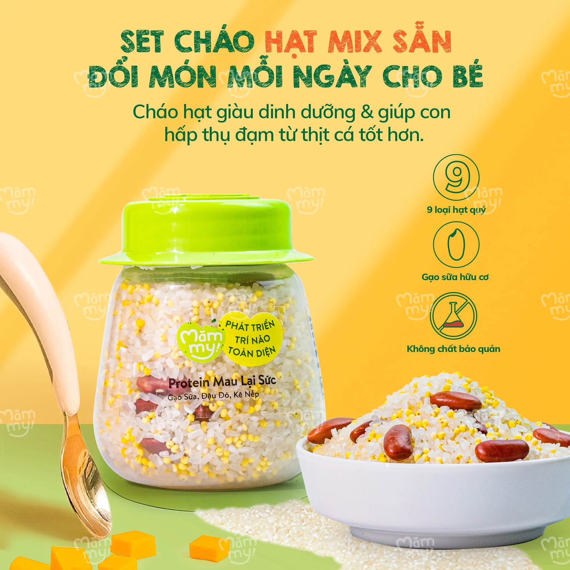 Hạt mix protein mau lại sức Măm My