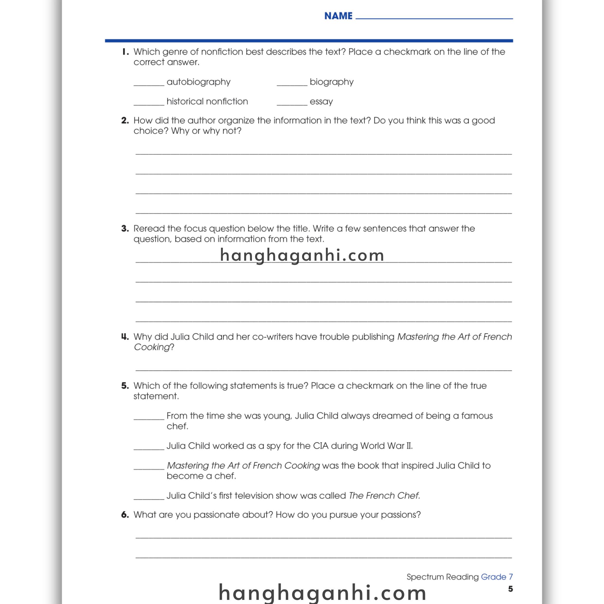 Sách Spectrum Reading Workbook Grade 7_thumbnail_4