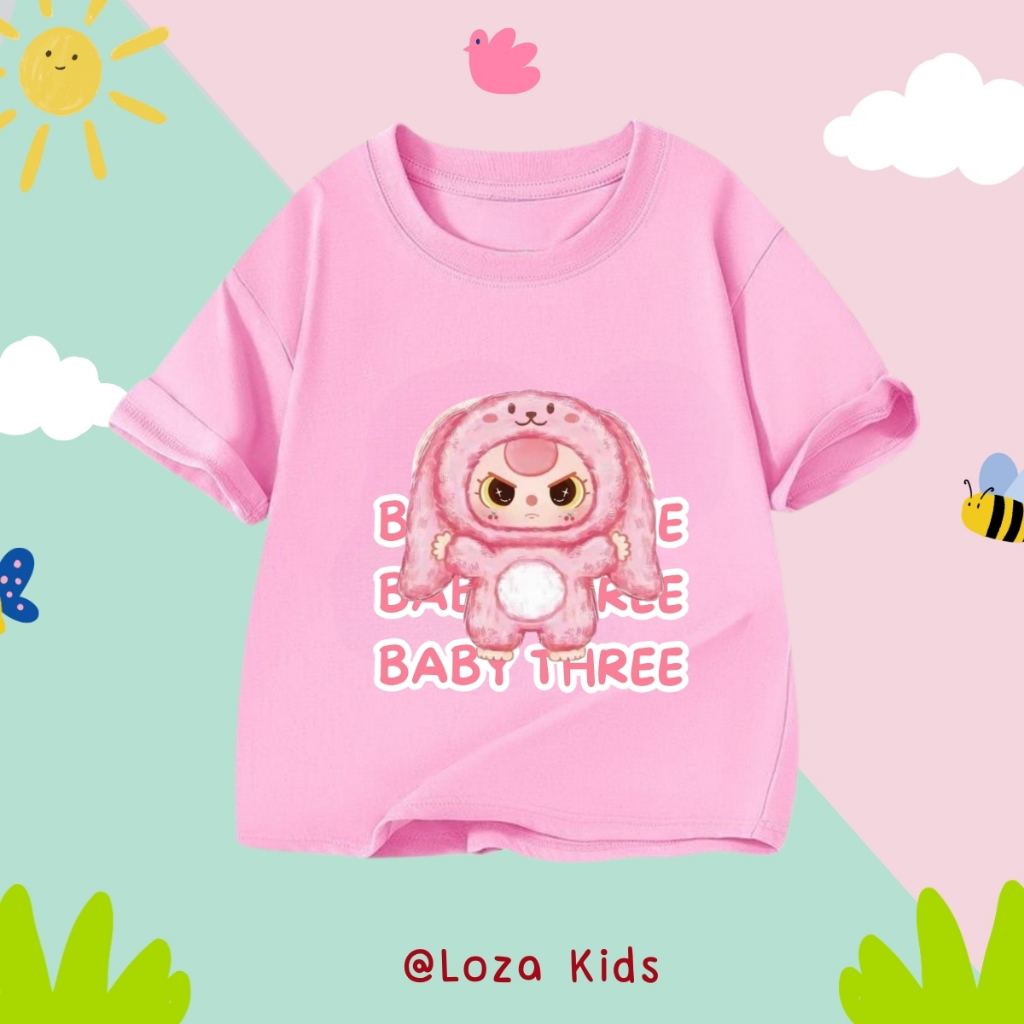 Áo thun bé gái in hình 'Baby three V3' - Loza Kids AT2915_thumbnail_3