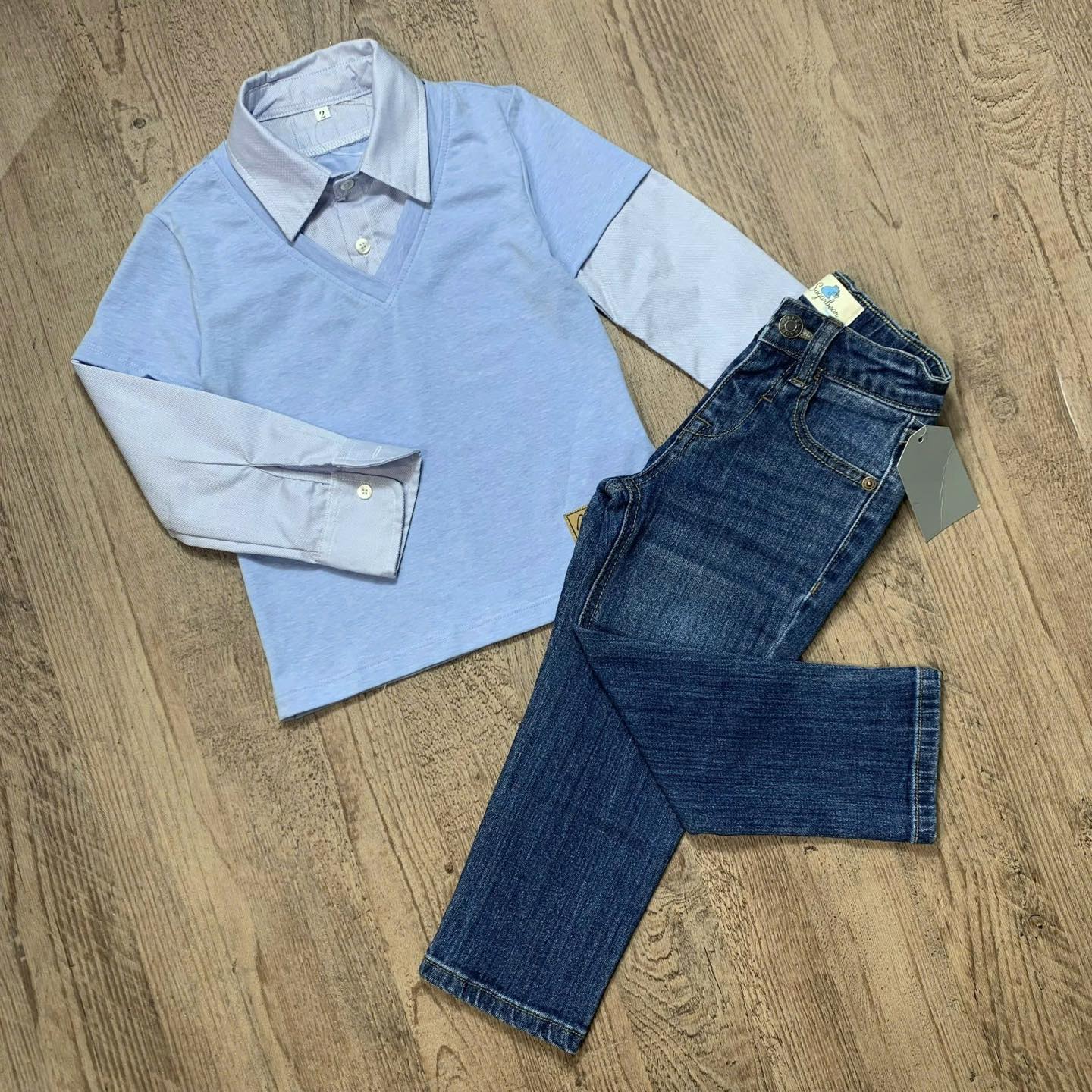 A62 ÁO THUN PHỐI SOMI BÉ TRAI