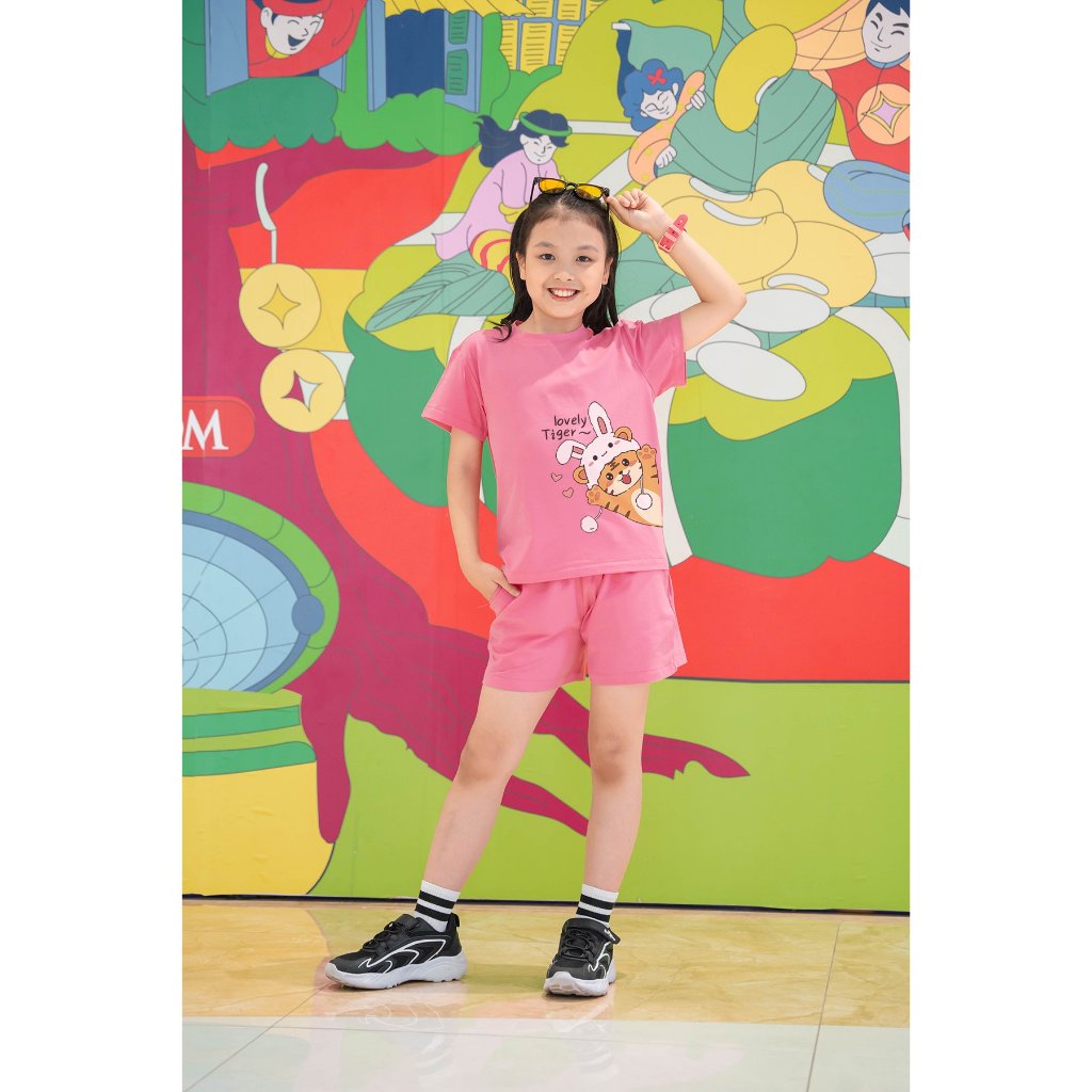 Bộ đồ bé gái in hình nhiều  - Loza Kids BD002_thumbnail_1