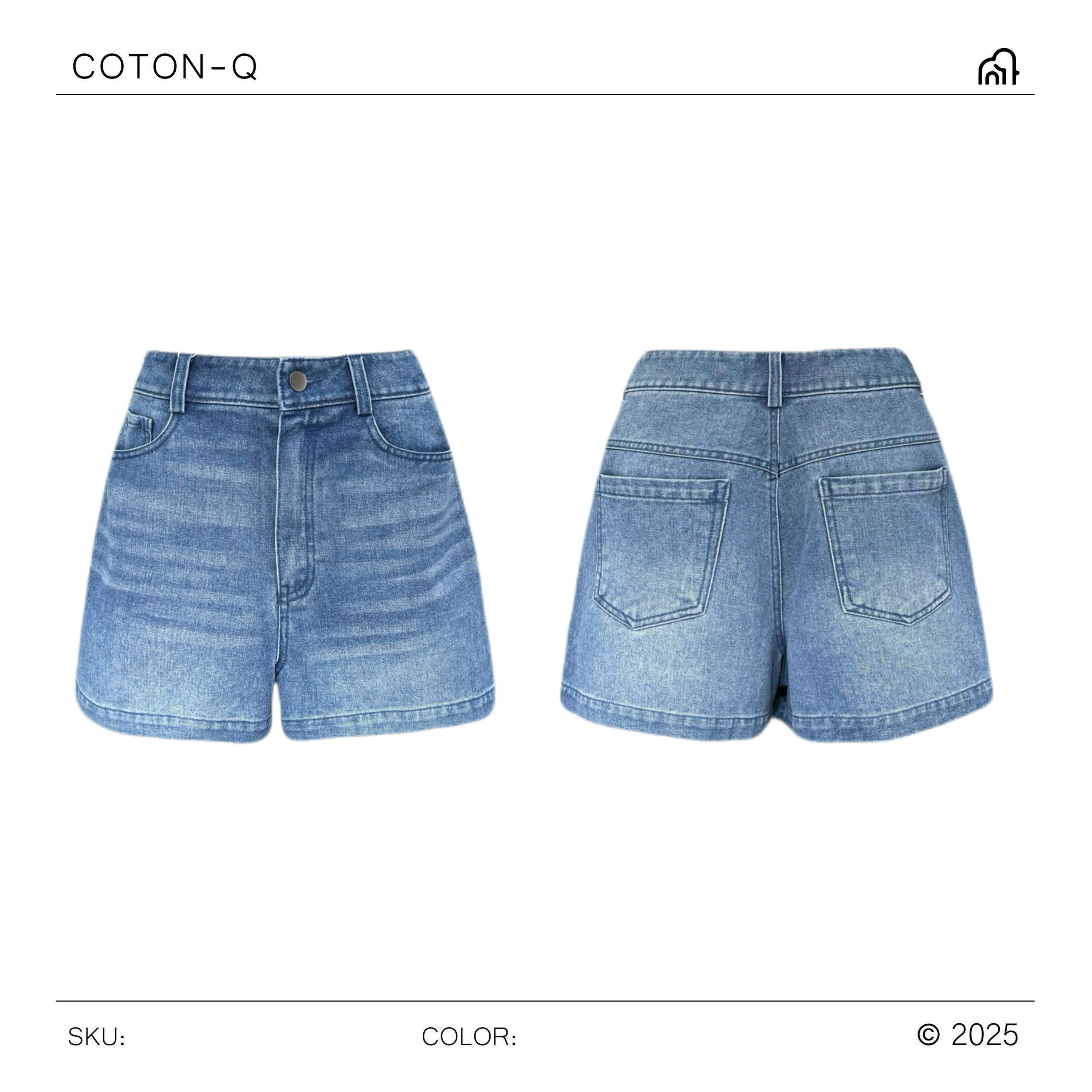 TQ25 Quần đùi nữ Coton Q jean