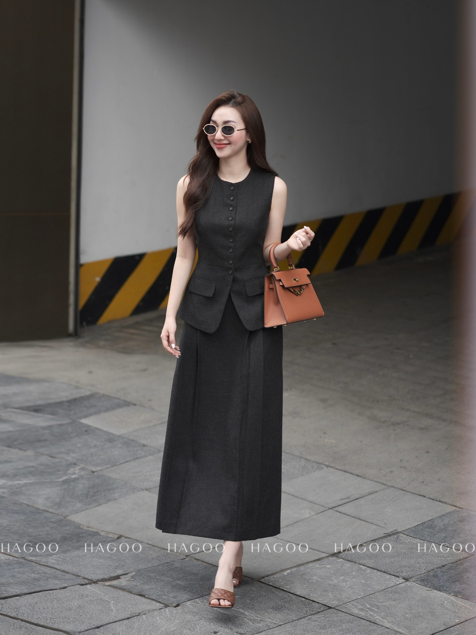 Áo Gile dáng dài HAGOO