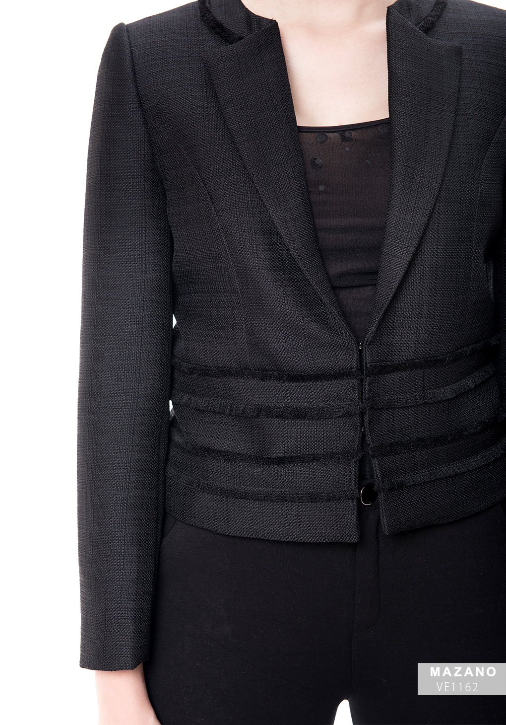 Áo Vest vải Gto đen xếp ly bụng cách điệu_thumbnail_2