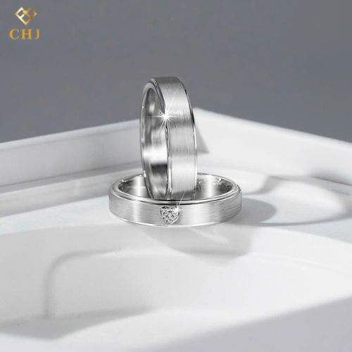 Cặp Nhẫn Cưới Kim Cương Vàng 14K CHJ507_thumbnail_0