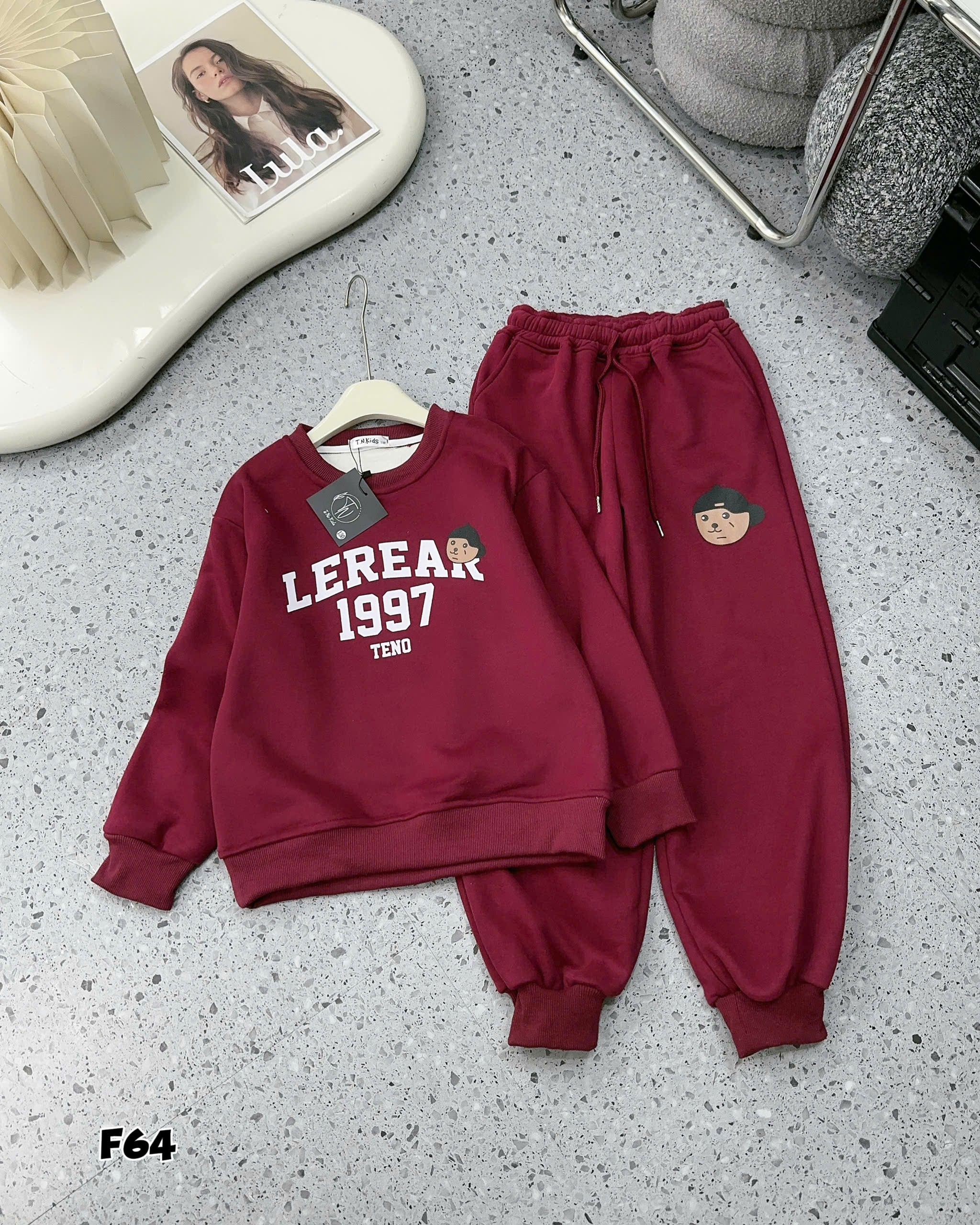 [F64] Bộ nỉ LEAREA 1997 TENO dành cho bé gái 22- 52kg_thumbnail_1