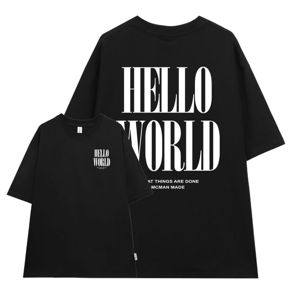 Áo thun nam form rộng ATD93 tay ngắn kiểu hàn quốc unisex vải cotton ATD93 Miucho Man in Typography_thumbnail_9