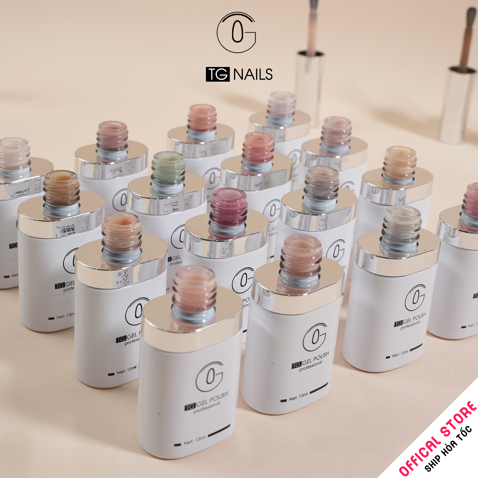 Sơn móng gel TG. Dung tích: 15ml/ lọ. Nhãn hàng TG nail._thumbnail_6