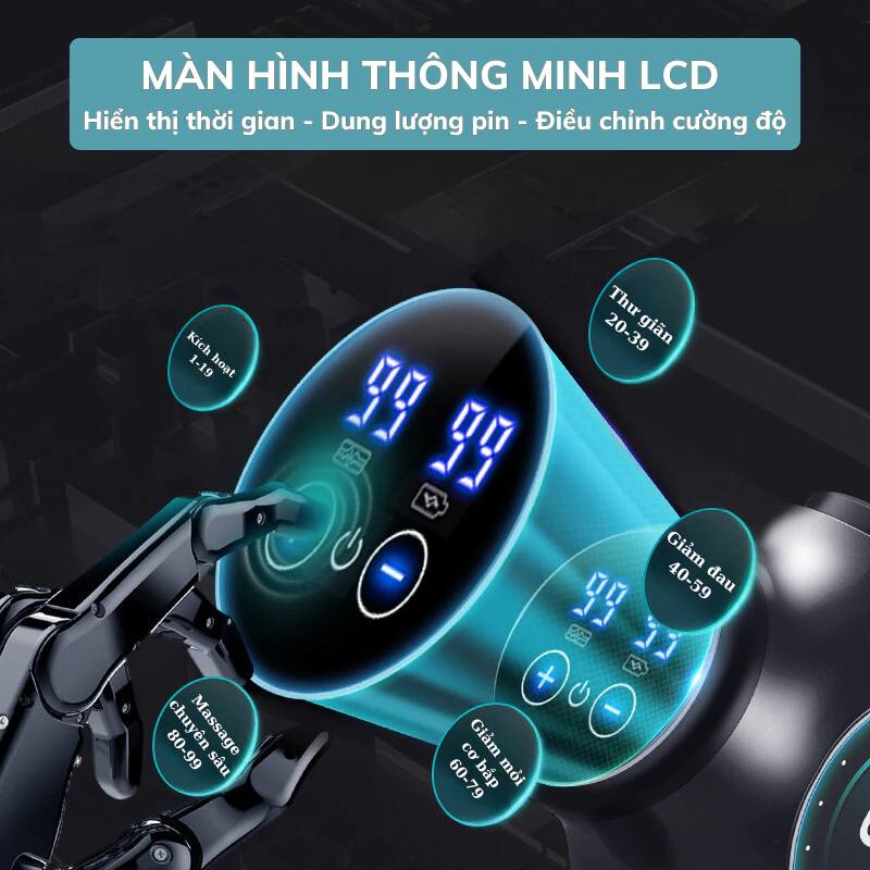 Súng Massage Cầm Tay NMI Mart Giảm Đau Nhức Hiệu Quả, Đấm Lưng Trị Liệu_thumbnail_5