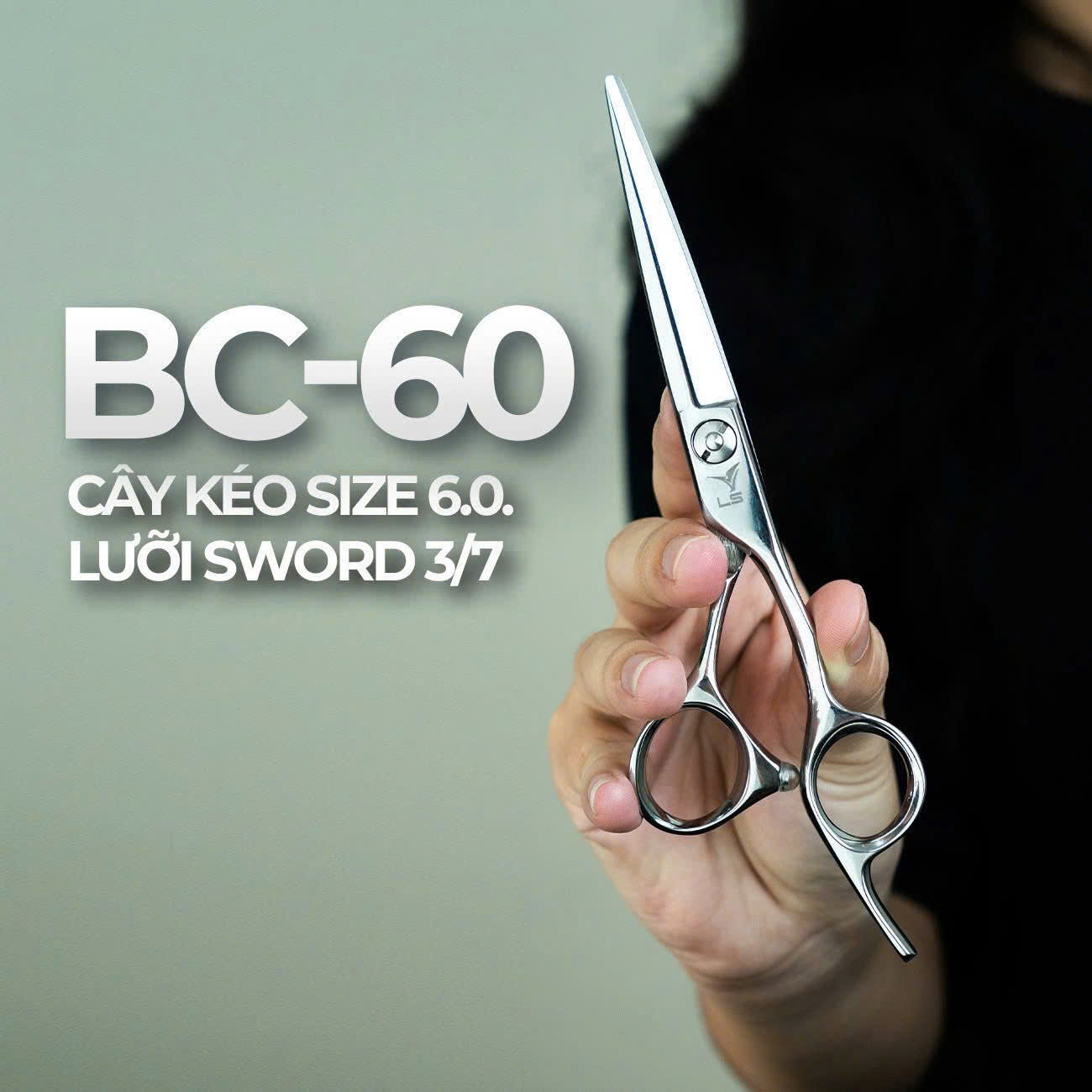 Kéo cắt tóc Viko LS BC60 size 6 inches bảo hành 2 năm_thumbnail_2