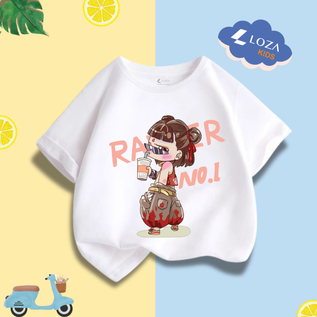 Áo thun bé trai màu trắng in hình Natra nhiều mẫu - Loza Kids  AT062_thumbnail_1