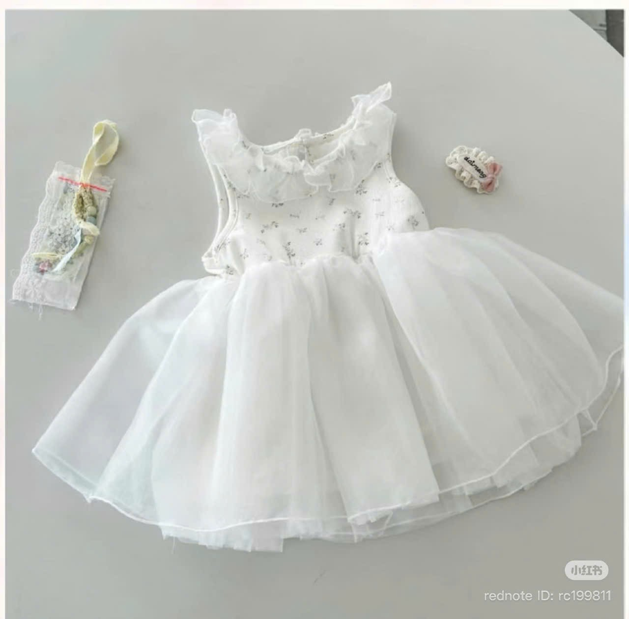 A78 - Váy voan hoa nhí cổ bèo hãng IYE (Sz80-100)