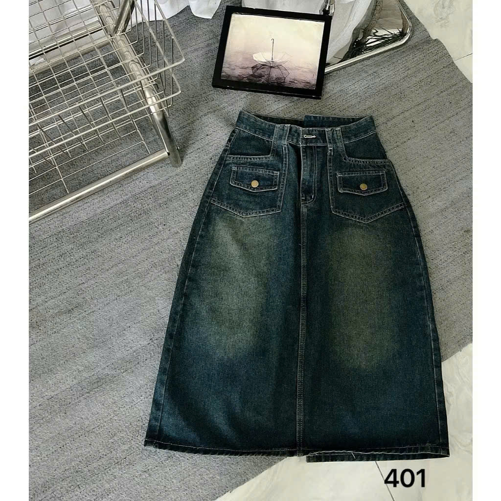 Chân váy dáng dài viền túi bigsize JV401 dành cho nàng béo mập từ 55-90kg_thumbnail_5