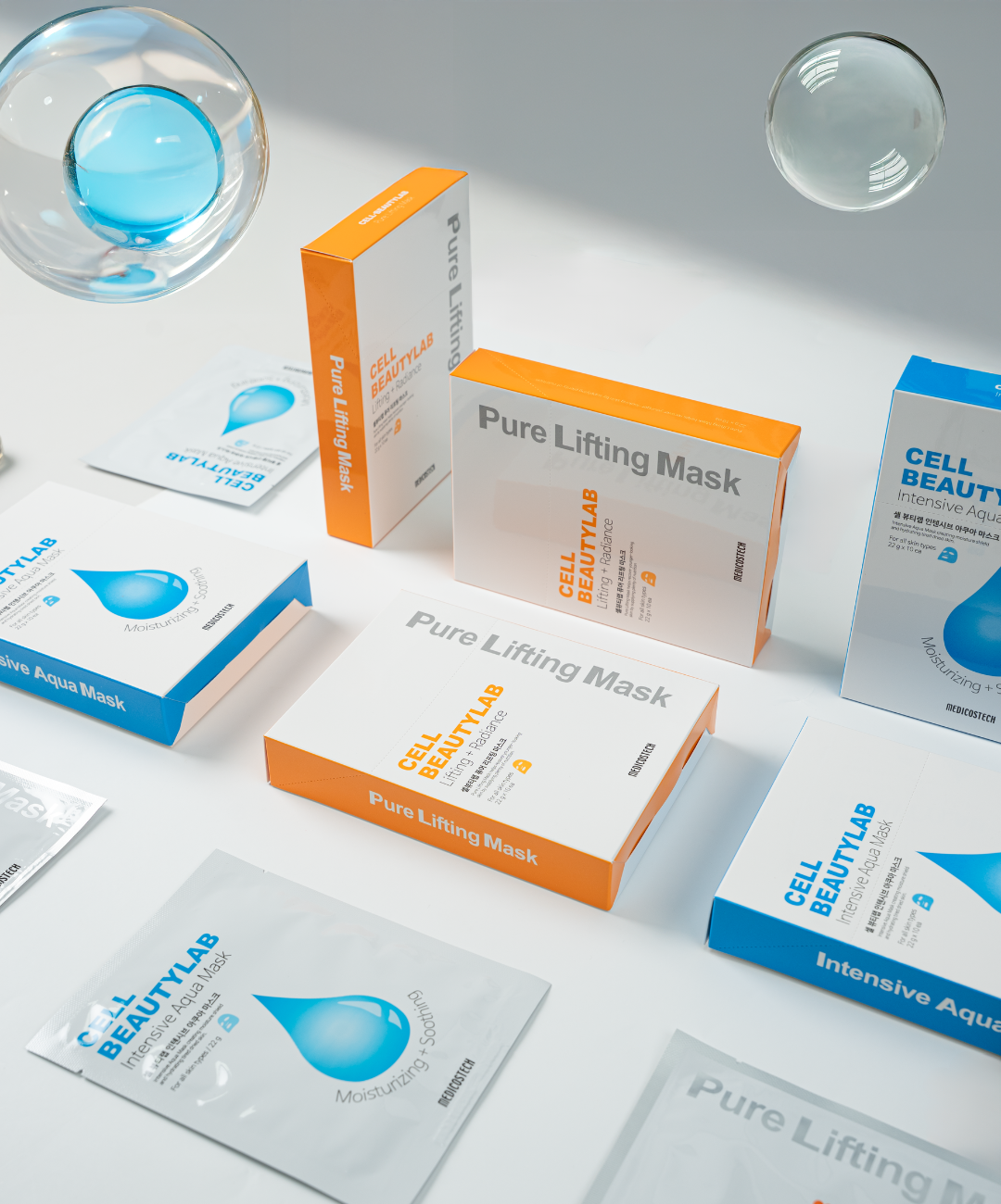 MEDICOSTECH CELL-BEAUTYLAB INTENSIVE AQUA MASK - Mặt Nạ Cấp Ẩm Làm Dịu Và Phục Hồi Hàng Rào Da - Hyaluronic Acid,Bơ Shea, Panthenol - Hộp 10 Miếng - [MDC001]_thumbnail_2