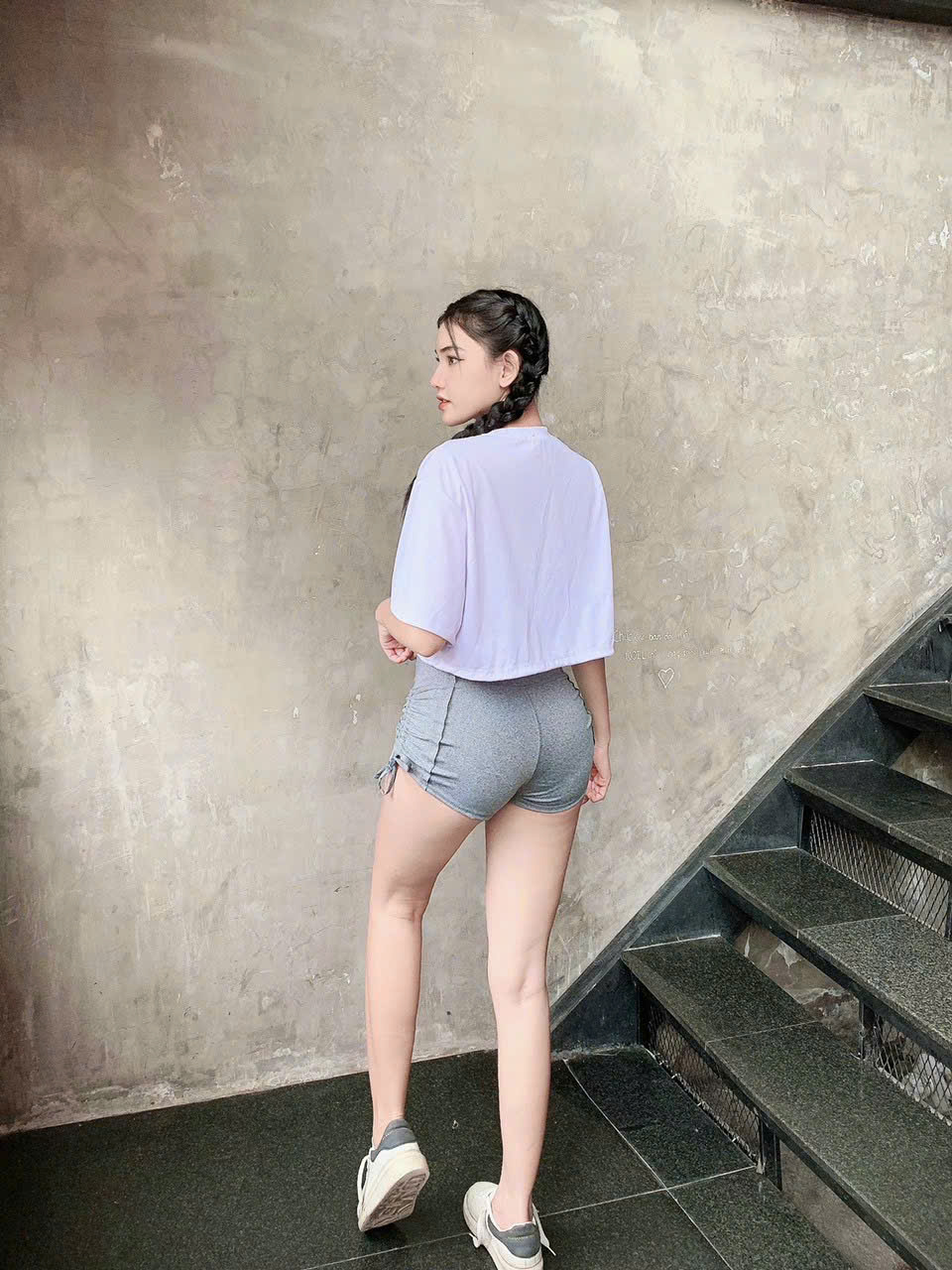 Áo Tank Thể Thao Love Dáng Croptop Dây Rút_thumbnail_10