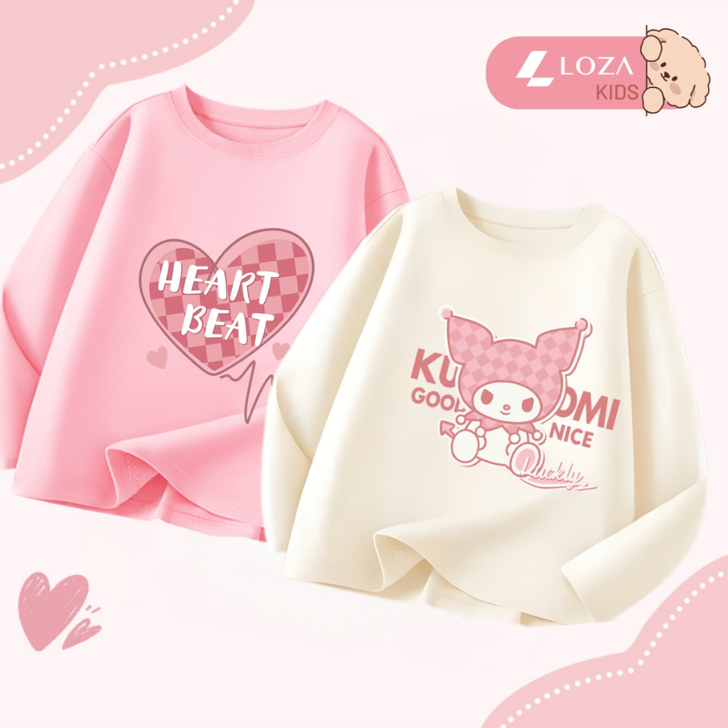 Áo thun dài tay bé gái in hình dễ thương Kuromi - Loza Kids  KT008_thumbnail_2