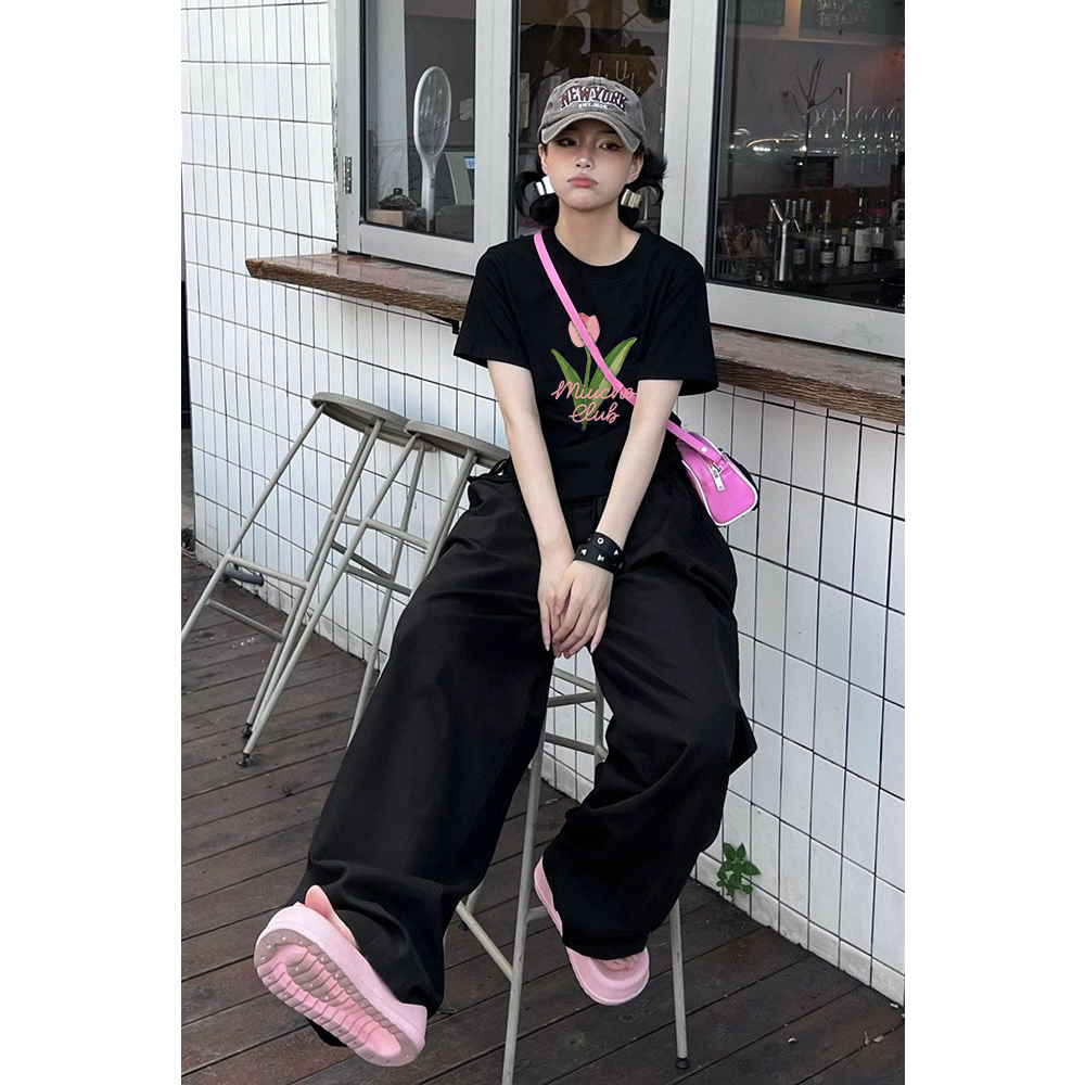 Áo baby tee hoa tuplip xinh xắn ABD306 Miucho cotton cổ tròn in graphic_thumbnail_6