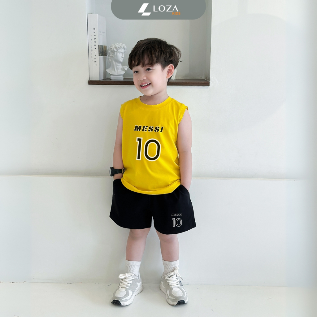 Bộ ba lỗ bé trai in số '10 Messi' - Loza Kids BL377_thumbnail_1