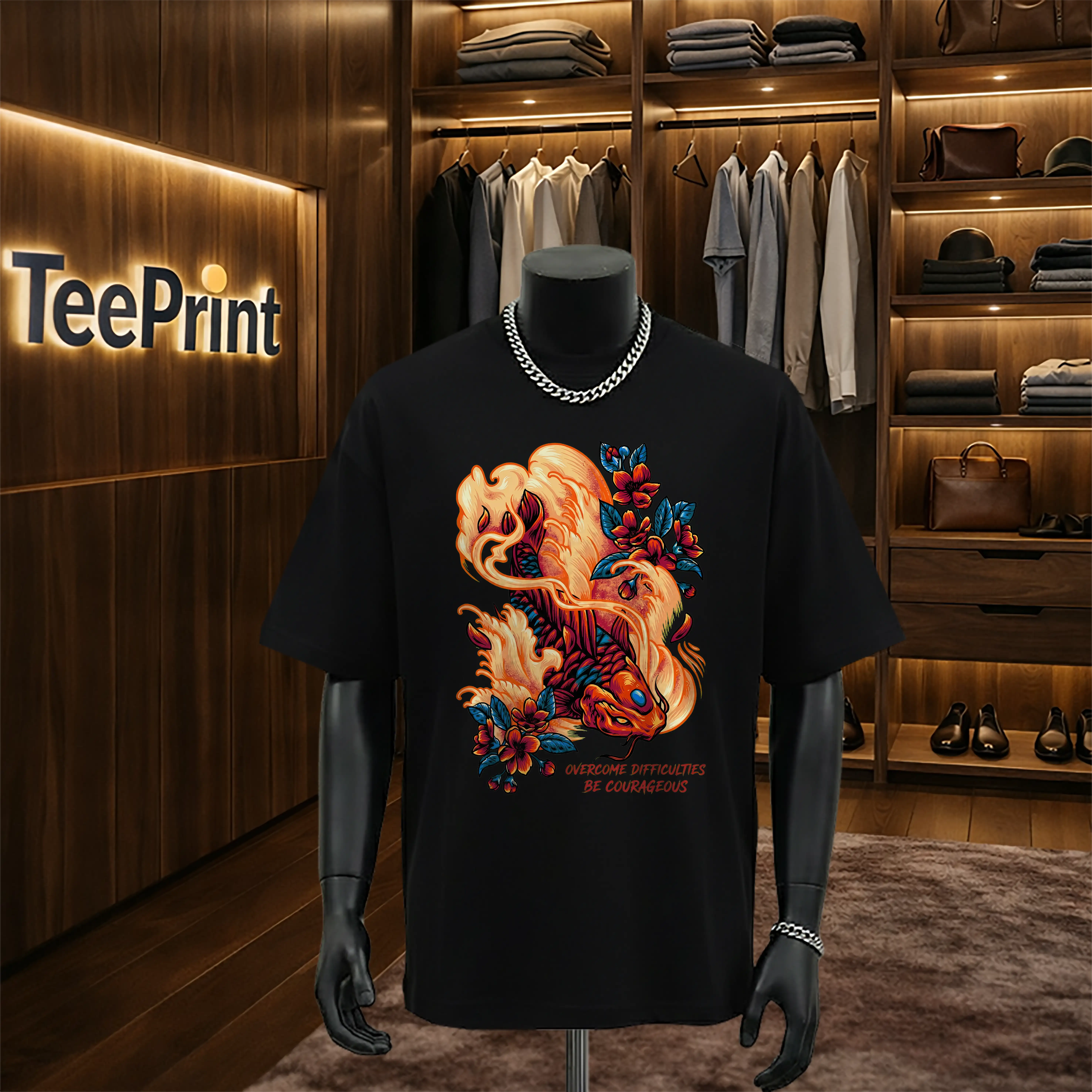 Áo thun form rộng phong cách cổ điển TeePrint 3218_thumbnail_2