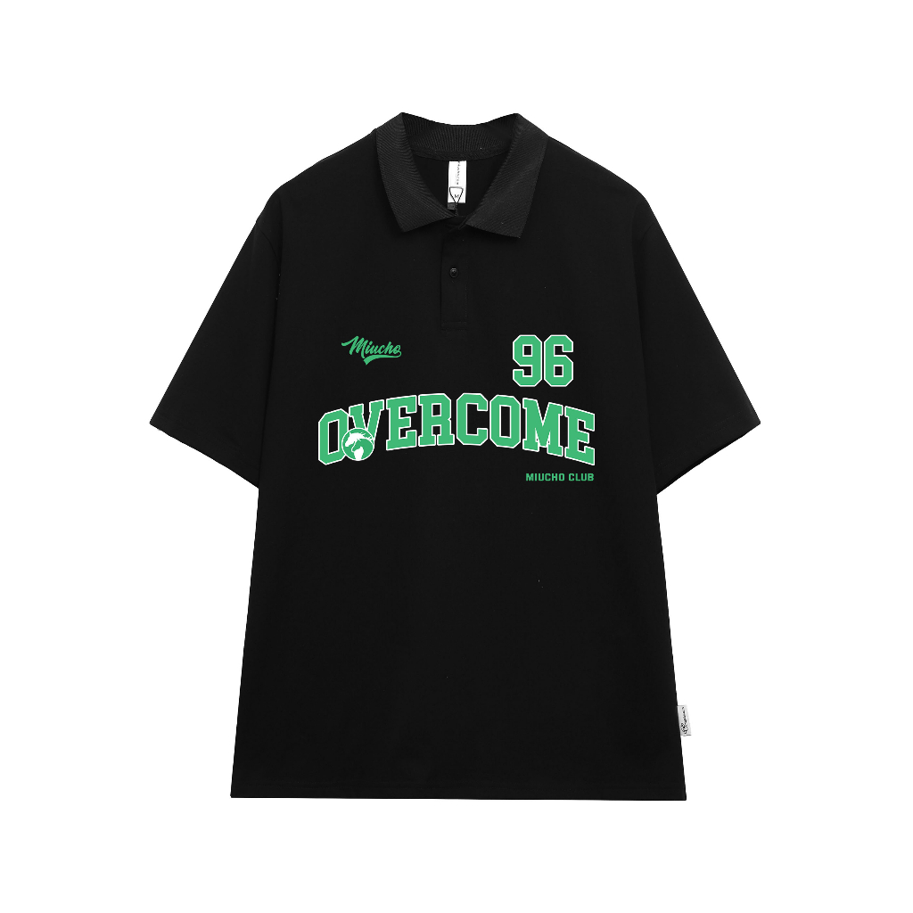 Áo polo nam form rộng đẹp PLD176 Miucho Man tay lỡ vải cotton mềm mại cho nam Typography_thumbnail_2