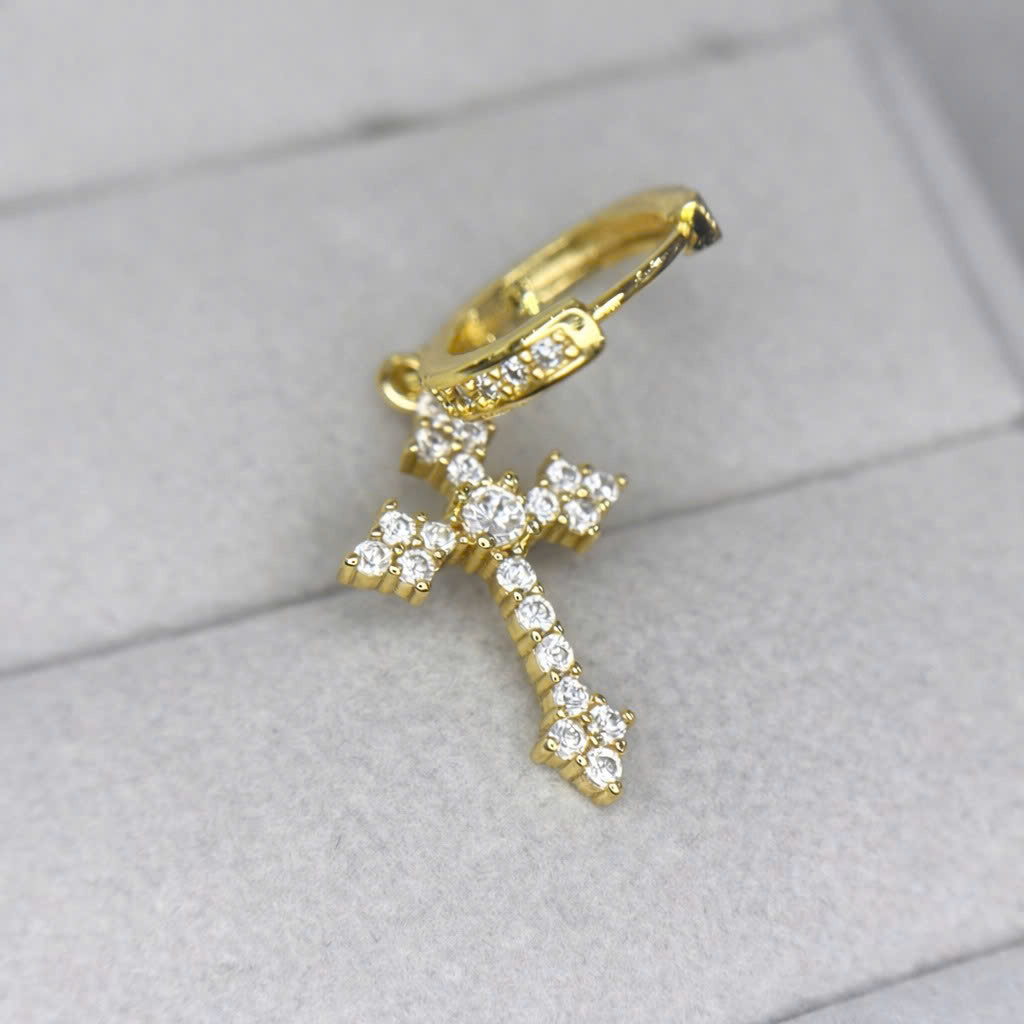 Khuyên vòng kiểu mạ điện vàng thánh giá 10mm_thumbnail_1