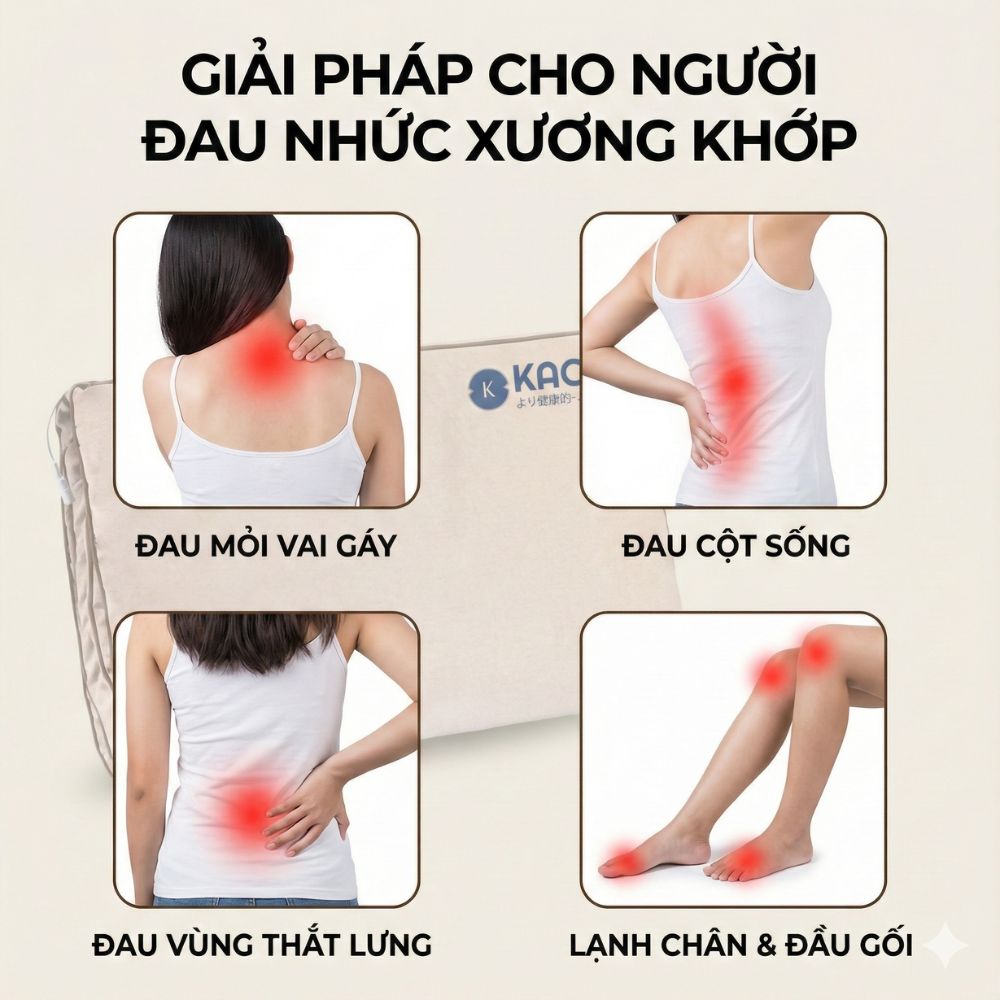 Thảm Chườm Nóng Ngải Cứu Đông Y Kachi MK421 - Giảm Đau Lưng, Vai Gáy Nhanh Chóng Tại Nhà_thumbnail_2
