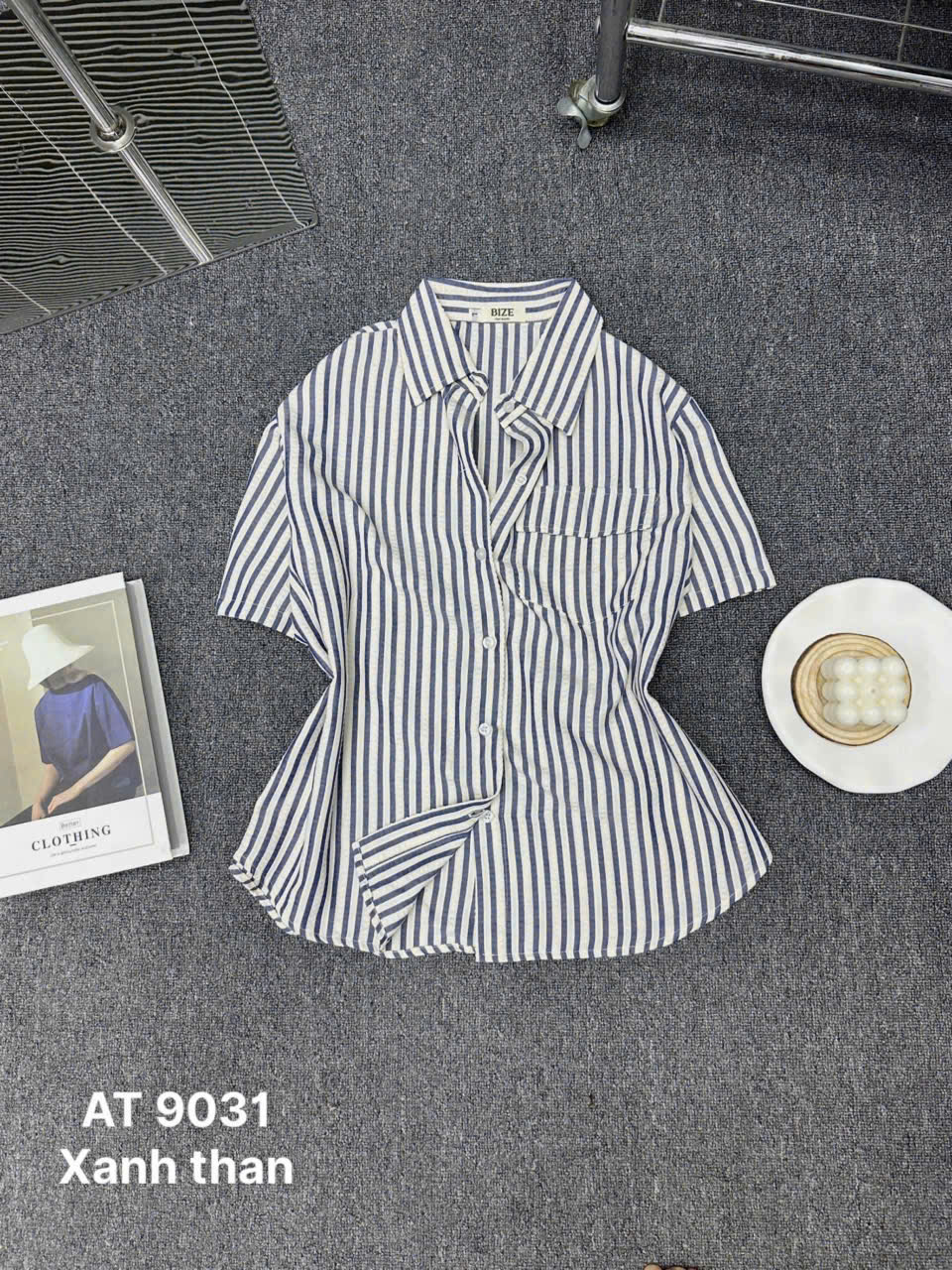 Áo sơ mi sọc có túi kiểu bigsize AT9031 dành cho nàng béo mập từ 55-90kg_thumbnail_23