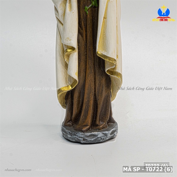 Tượng Thánh Teresa HĐGS 15cm vẽ tay Beconi_thumbnail_3