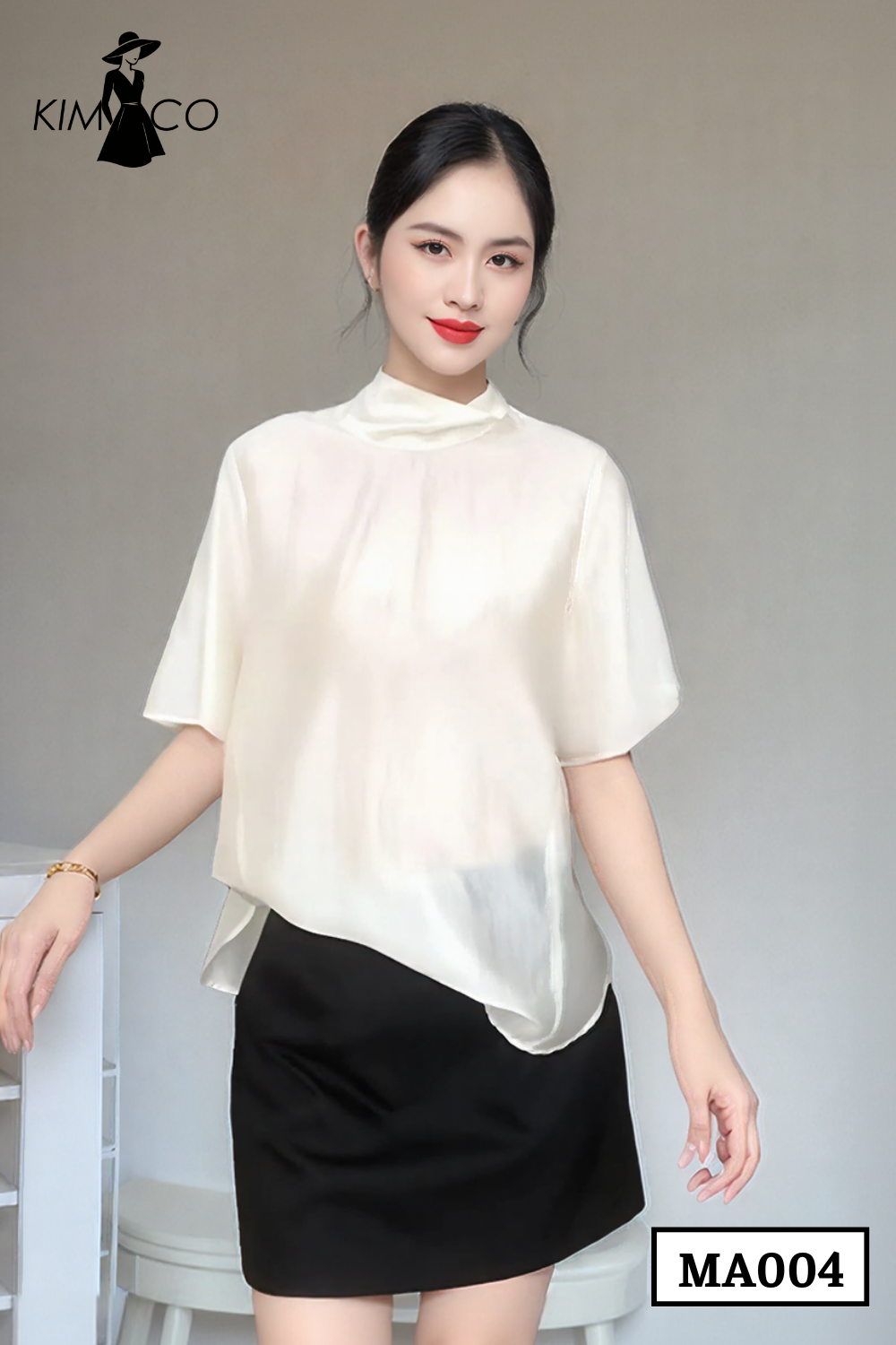 Áo Kiểu Cream Note Nữ Tính - MA004