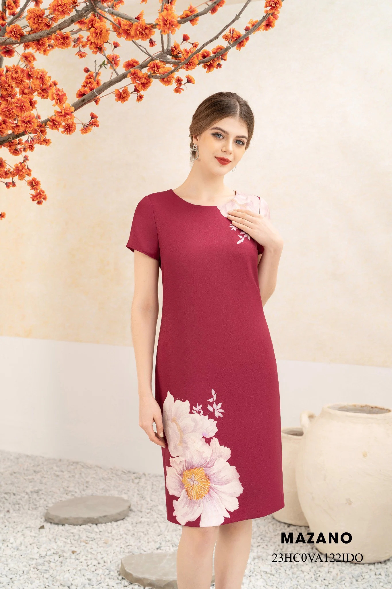 ĐẦM SUÔNG IN HOẠ TIẾT MẪU ĐƠN CÁNH BƯỚM