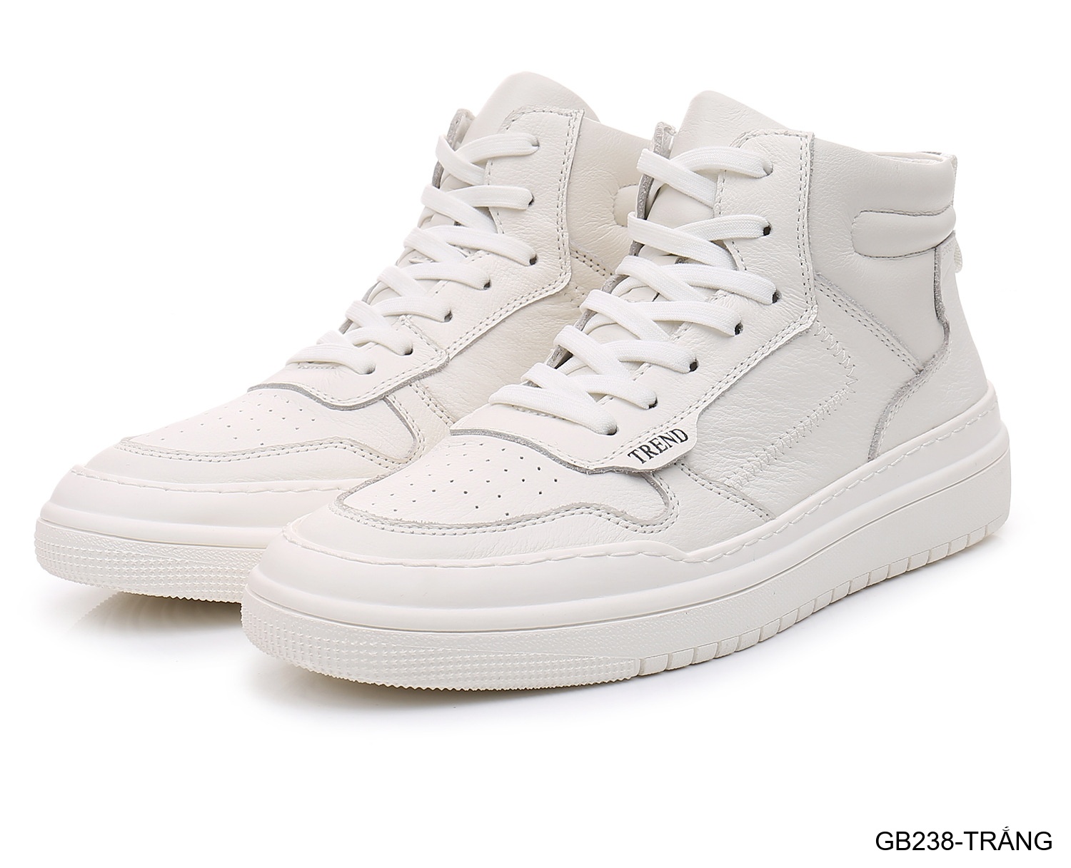 GB238 - Bốt Martin Nam Da Heo Trắng Phong Cách Thường Ngày Đế Bệt Thoáng Khí