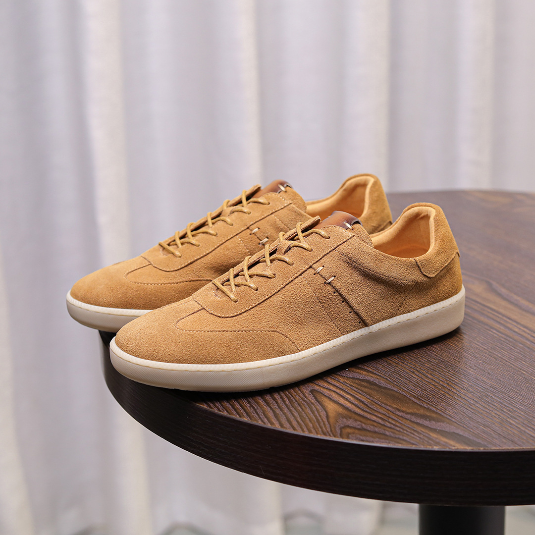 Giày Nam Retro Da Bò Lớp Đầu Tiên – Da Lộn Nubuck Mờ – Cổ Thấp Thời Trang, Nhẹ Sang Trọng – Giày Casual Forrest Gump 2025_thumbnail_2