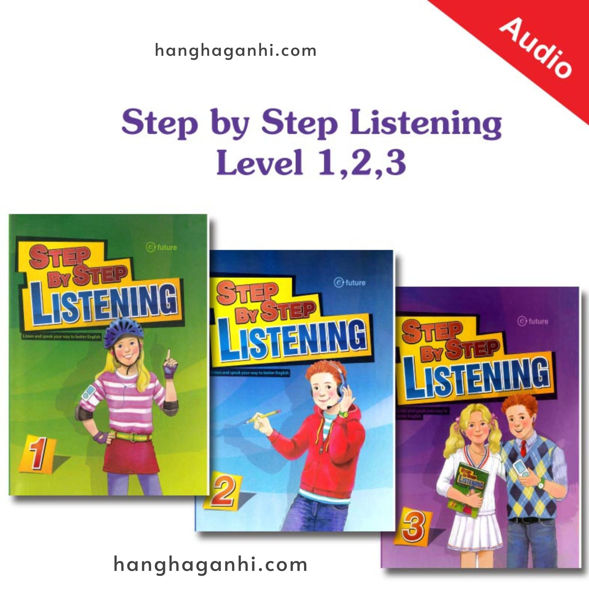 Bộ sách Step By Step Listening  Level 1,2,3  – 3 cuốn (kèm file nghe)_thumbnail_0