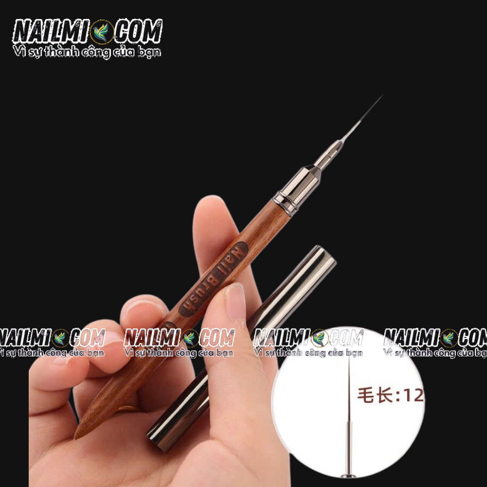 Cọ nét - cọ râu vẽ móng tay - 12mm - Paula - cán gỗ_thumbnail_2