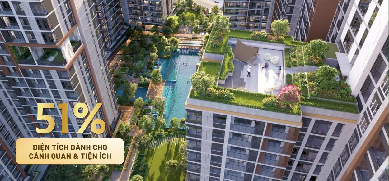 Elysian Thủ Đức nổi bật với thiết kế Biophilic nhiều mảng xanh