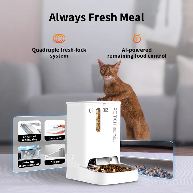 PETKIT YumShare Dual-hopper Automatic Pet Feeder with Camera_thumbnail_2