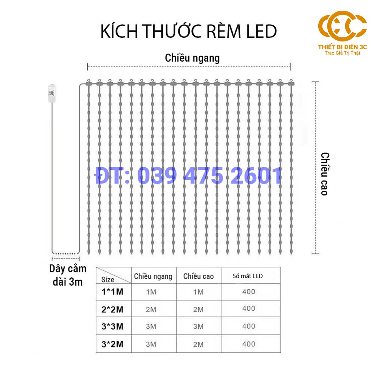 LED Rèm Trang Trí Đa Hiệu Ứng IP65 – Điều Khiển App & Remote | Thiết Bị Điện 3C_thumbnail_5