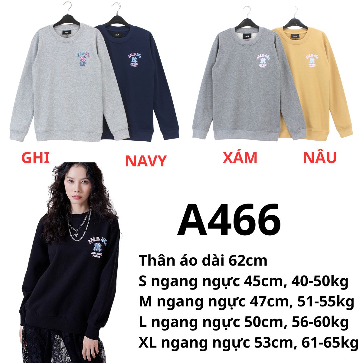 A466 Áo sweater MIB